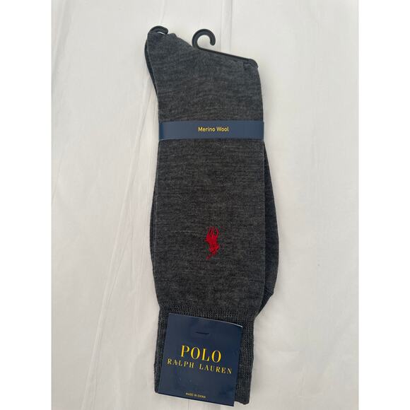 Merino Wool Polo Ralph Lauren gray socks NWT - Picture 5 of 5